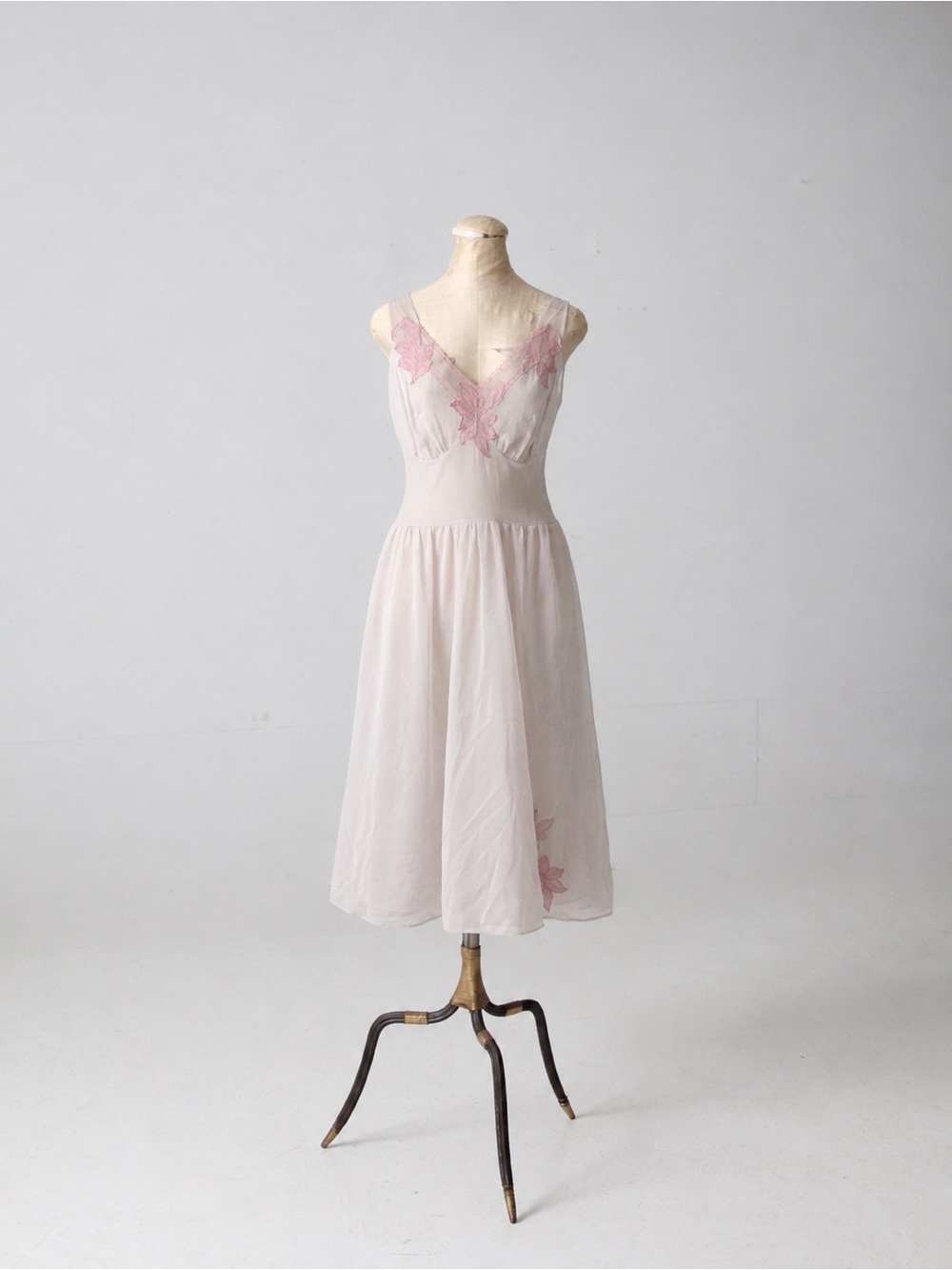 Soft Pink Lace-Trim Slip Dress - Women's Intimates